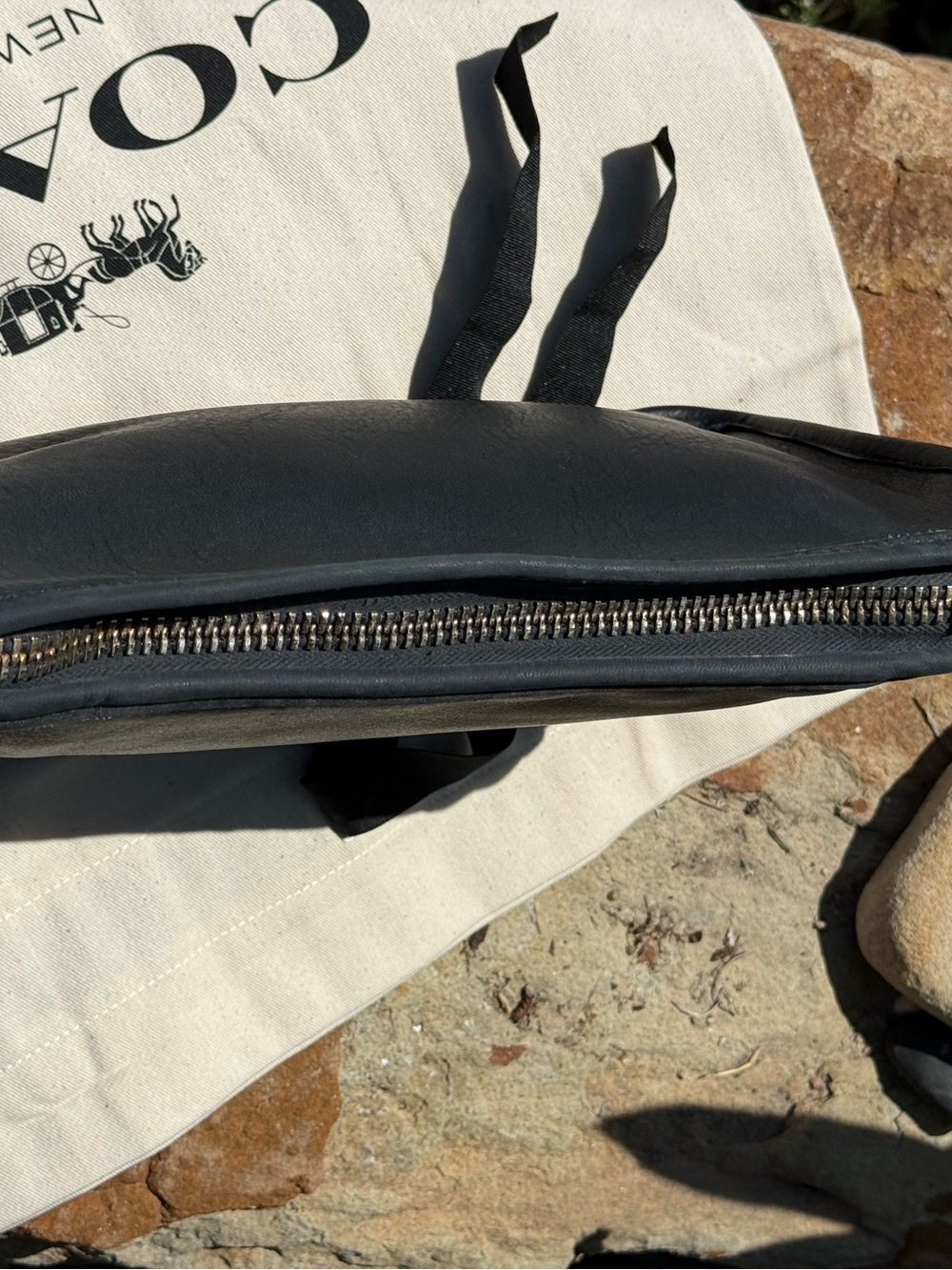 Coach RARE Vintage NYC Black Convertible Clutch w/ Original Suede HT #9635 - Picture 14 of 16